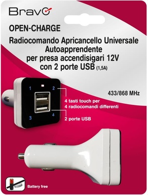 90502175 OPEN-CHARGE APRICANCELLO C/CARICABATT.USB BRAVO