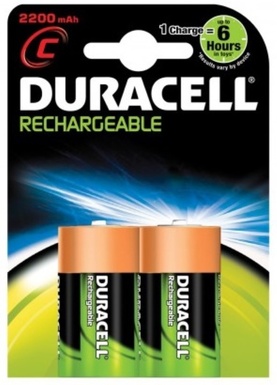 PILE DURACELL RICARICABILE  MEZZA TORCIA C 1.2V 3000 MAH  NI-MH BL.2 HR14
