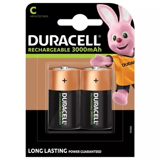 PILE DURACELL RICARICABILE  MEZZA TORCIA C 1.2V 3000 MAH  NI-MH BL.2 HR14