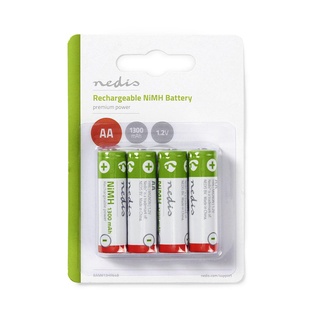 PILE RICARICABILE STILO AA 1.2V 1300MAH NI-MH  BL.4 HZ022