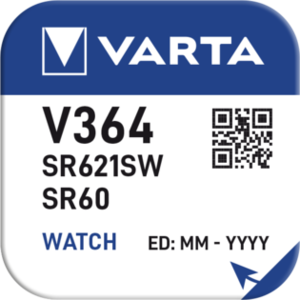 PILE VARTA PER OROLOGIO SILVER OXIDE BL. 1 V364/SR621SW