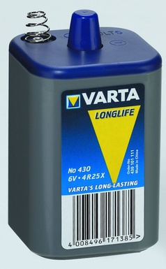PILE VARTA SPECIALE ZINCO CARBONE  6V 8100MAH  PZ. 1  430/4R25X