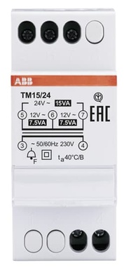 TRASFORMATORE ABB DI TENSIONE PER CAMPANELLI TM 15V-24V 