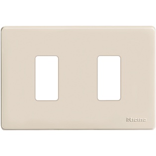 MAGIC PLACCA A 2 POSTI CENTRATI RESINA BTICINO