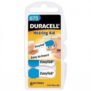 PILE DURACELL ACUSTICA  ZINCO ARIA  BL.6  NEW  DA675N
