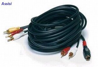 CAVO DA SPINA S-VHS DOR.+ 2 RCA AUDIO DOR. 3 SP. RCA DOR.2 AUDIO 1 VIDEO  STAR
