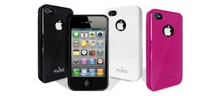PURO CUSTODIA IPHONE 4 ''SHINY'' NERO