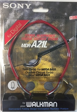 STEREO HEADPHONES DIGITAL MDR-A21L MEGA BASS DOUBLE CIRCUIT TURBO SONY