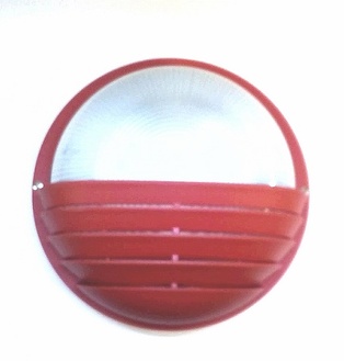 170S  PLAFONIERA  PLASTICA FLUORESCENTE  COL.ROSSO  TECNID